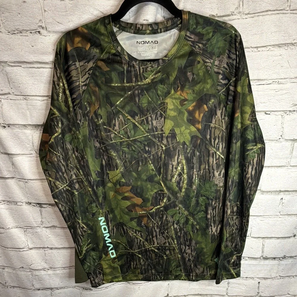 NOMAD Mossy Oak Camo Performance Hunting Shirt Men's XL Lightweight Slim